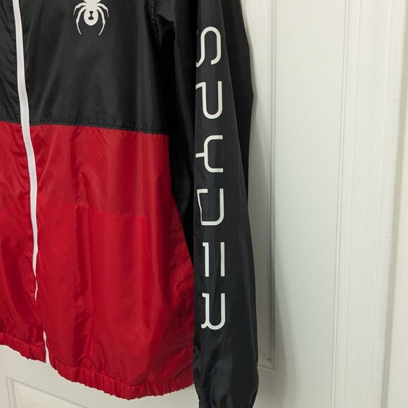 Spyder Optic Men's Water Resistant Jacket Size  L Black / Red - Picture 6 of 12